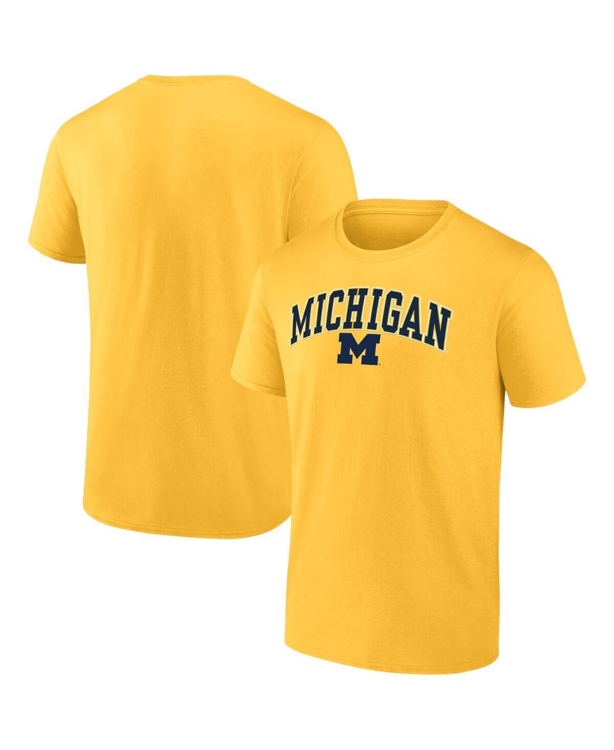 Mens Fanatics Gold Michigan Wolverines Campus T-shirt Product Image