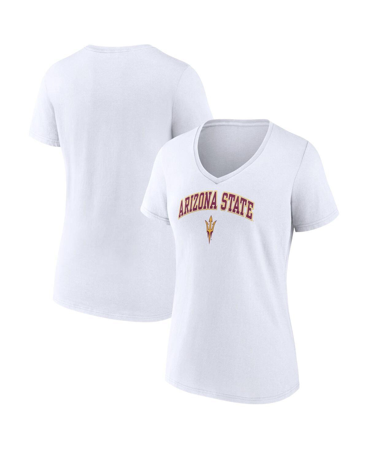 Womens Fanatics Branded White Georgia Tech Yellow Jackets Campus V-Neck T-Shirt Product Image