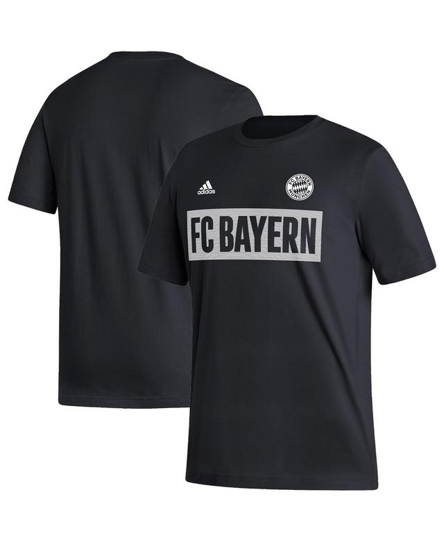 Mens adidas Black Bayern Munich Culture Bar T-shirt Product Image