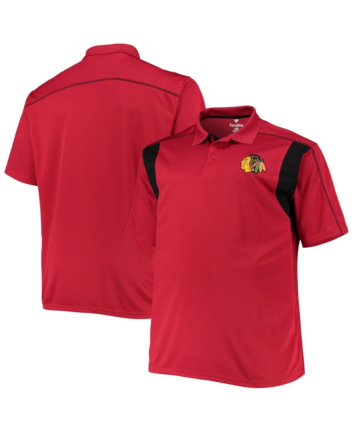 Mens Chicago Blackhawks Big & Tall Birdseye Polo Product Image