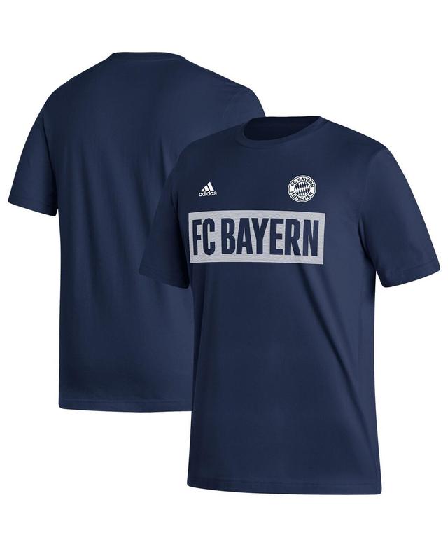 Mens adidas Navy Bayern Munich Culture Bar T-shirt Product Image