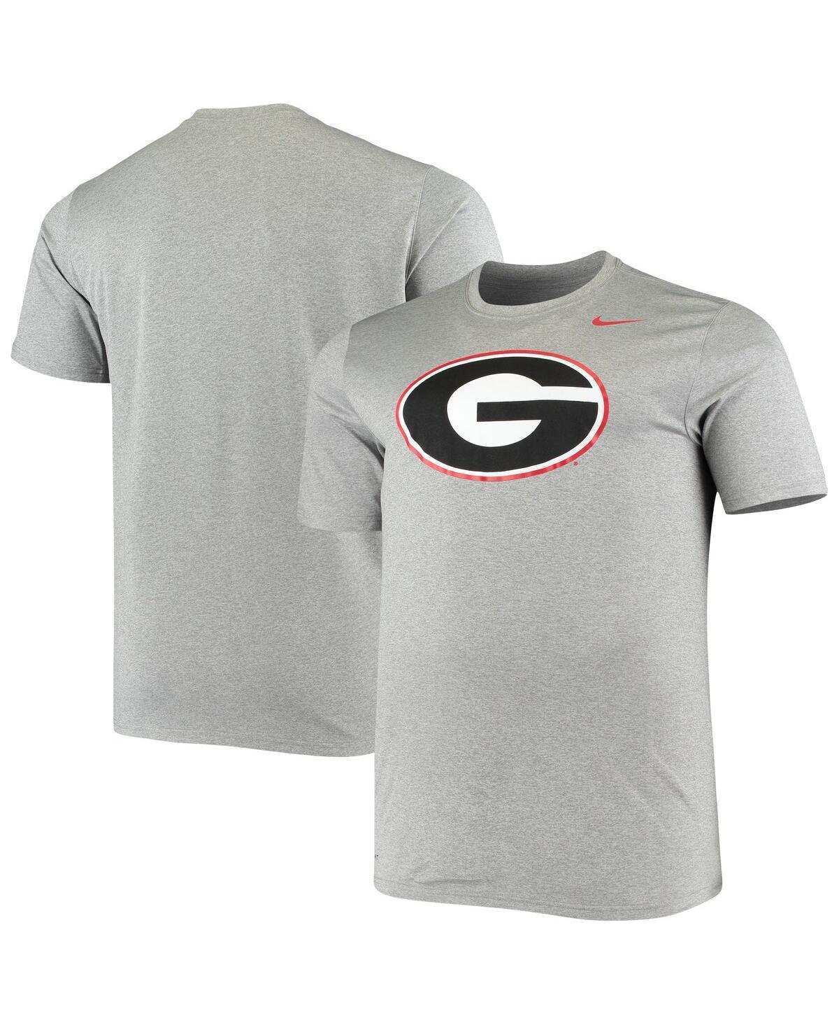 Mens Nike Heathered Charcoal Georgia Bulldogs Big and Tall Legend Primary Logo Performance T-shirt Product Image