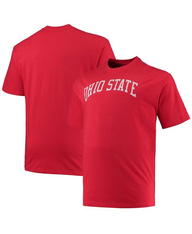 Mens Champion Scarlet Ohio State Buckeyes Big & Tall Arch Team Logo T-Shirt OSU Red Product Image