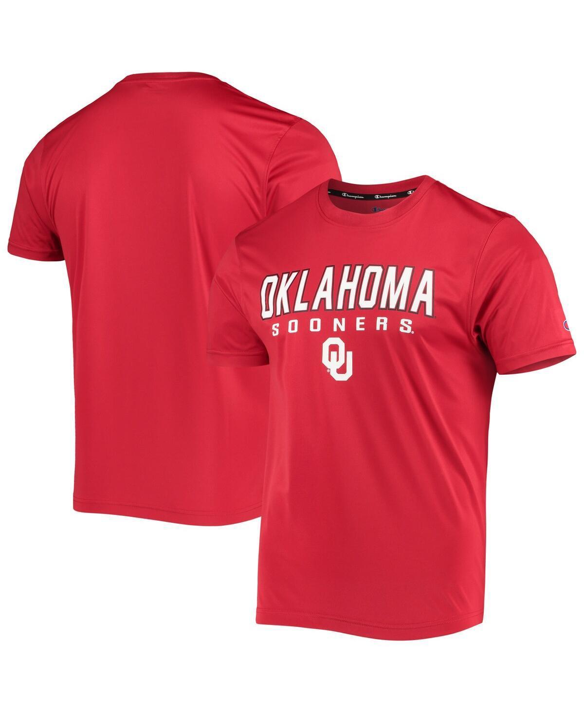 Mens Champion Crimson Oklahoma Sooners Stack T-shirt Product Image