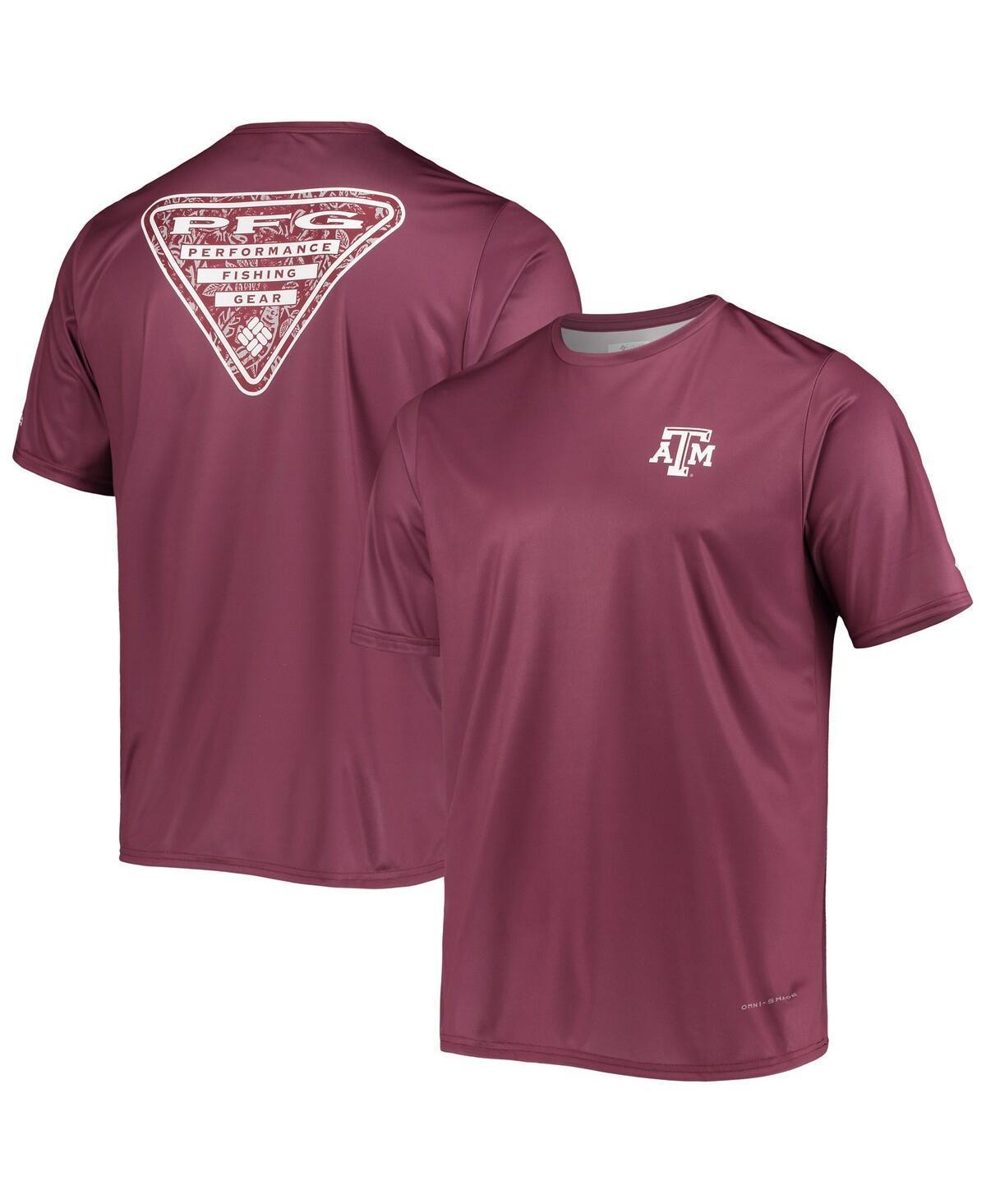 Columbia Men's Collegiate PFG Terminal Tackle Short Sleeve Shirt - Texas A&M- Product Image