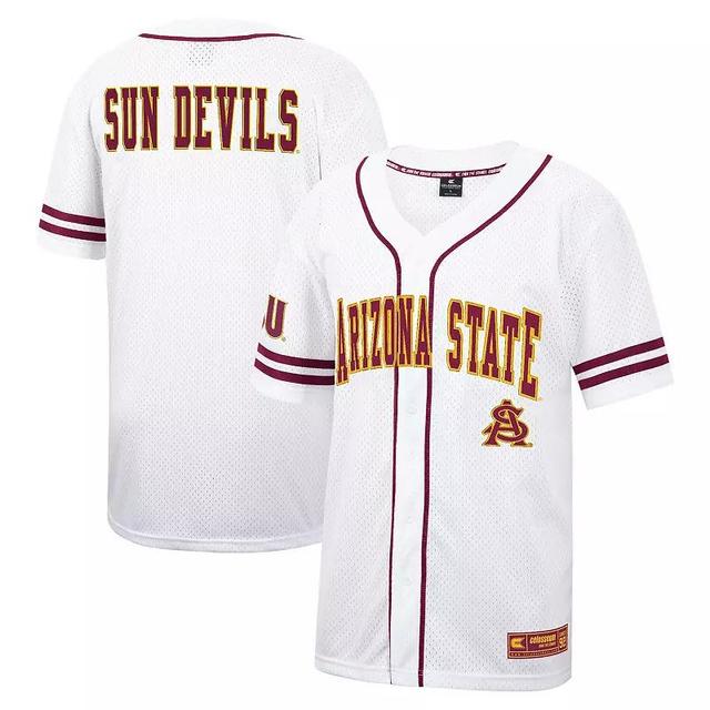 Mens Colosseum Arizona State Sun Devils Free Spirited Mesh Button-Up Baseball Jersey Product Image