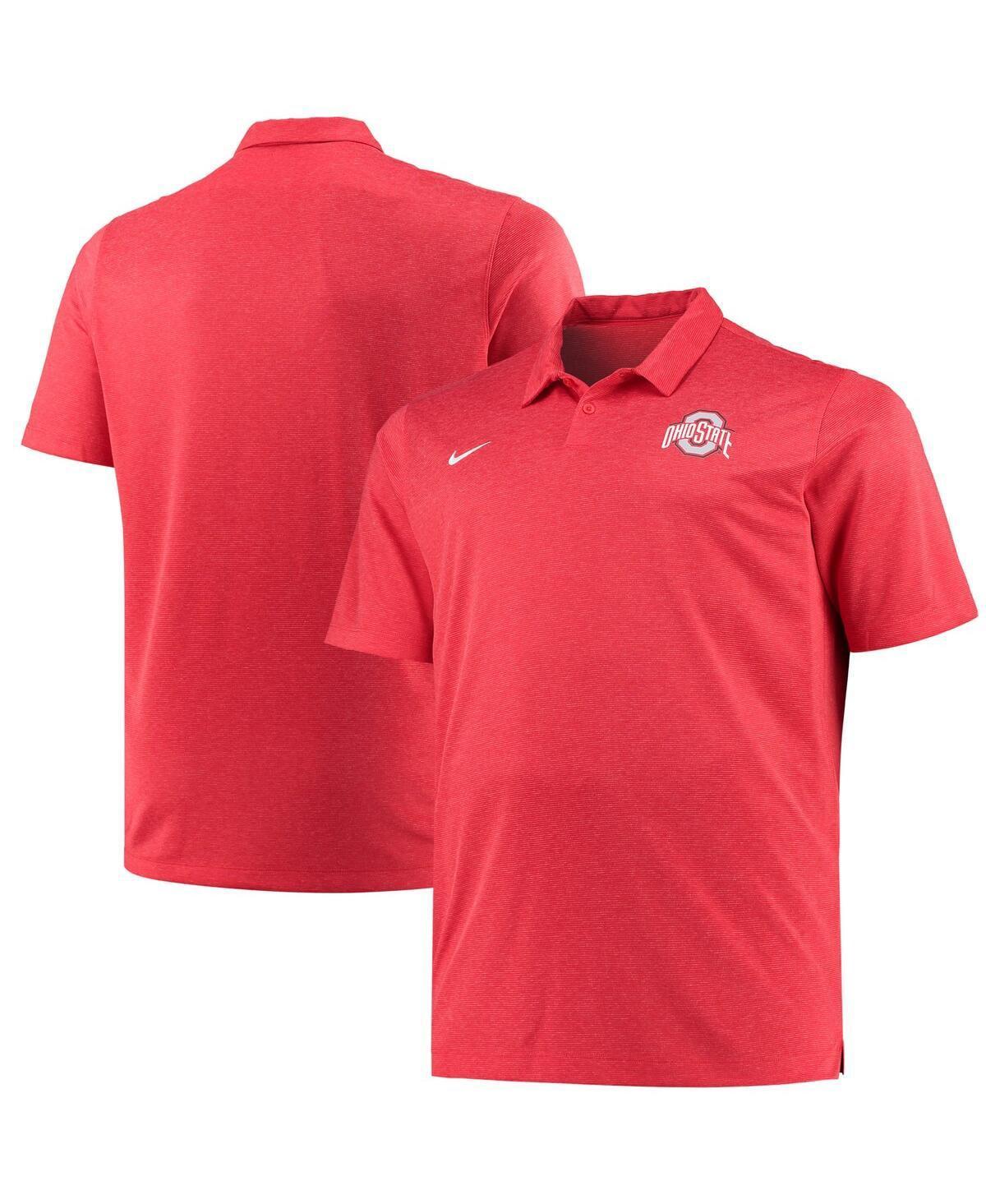 Mens Nike Heathered Scarlet Ohio State Buckeyes Big & Tall Performance Polo Product Image