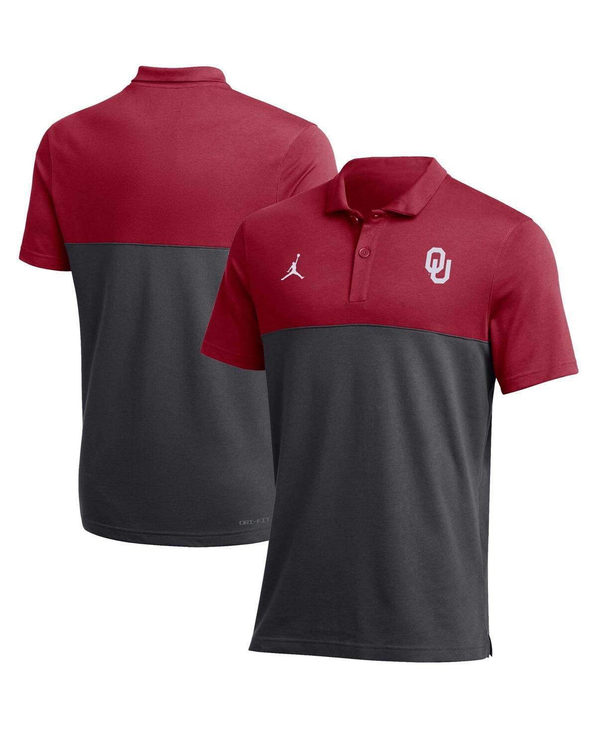 Mens Jordan Crimson Oklahoma Sooners 2022 Coaches Performance Polo Shirt Product Image