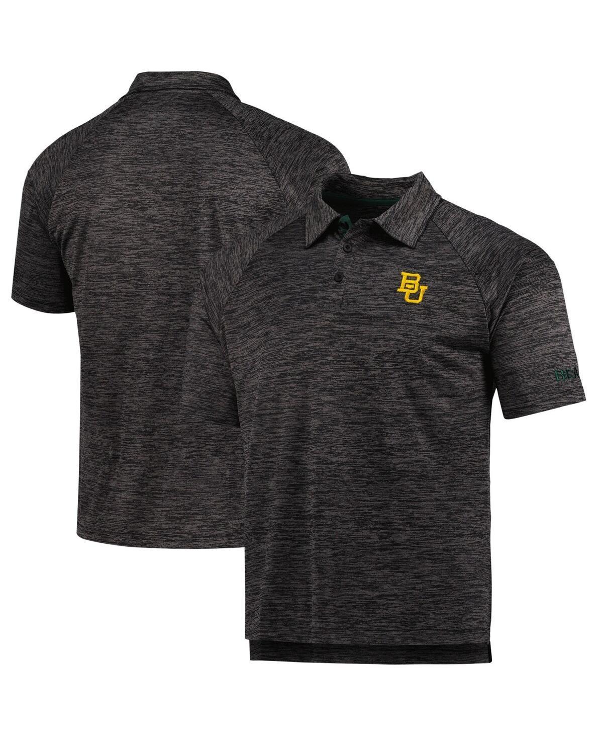 Mens Colosseum Heathered Black Baylor Bears Down Swing Polo Product Image