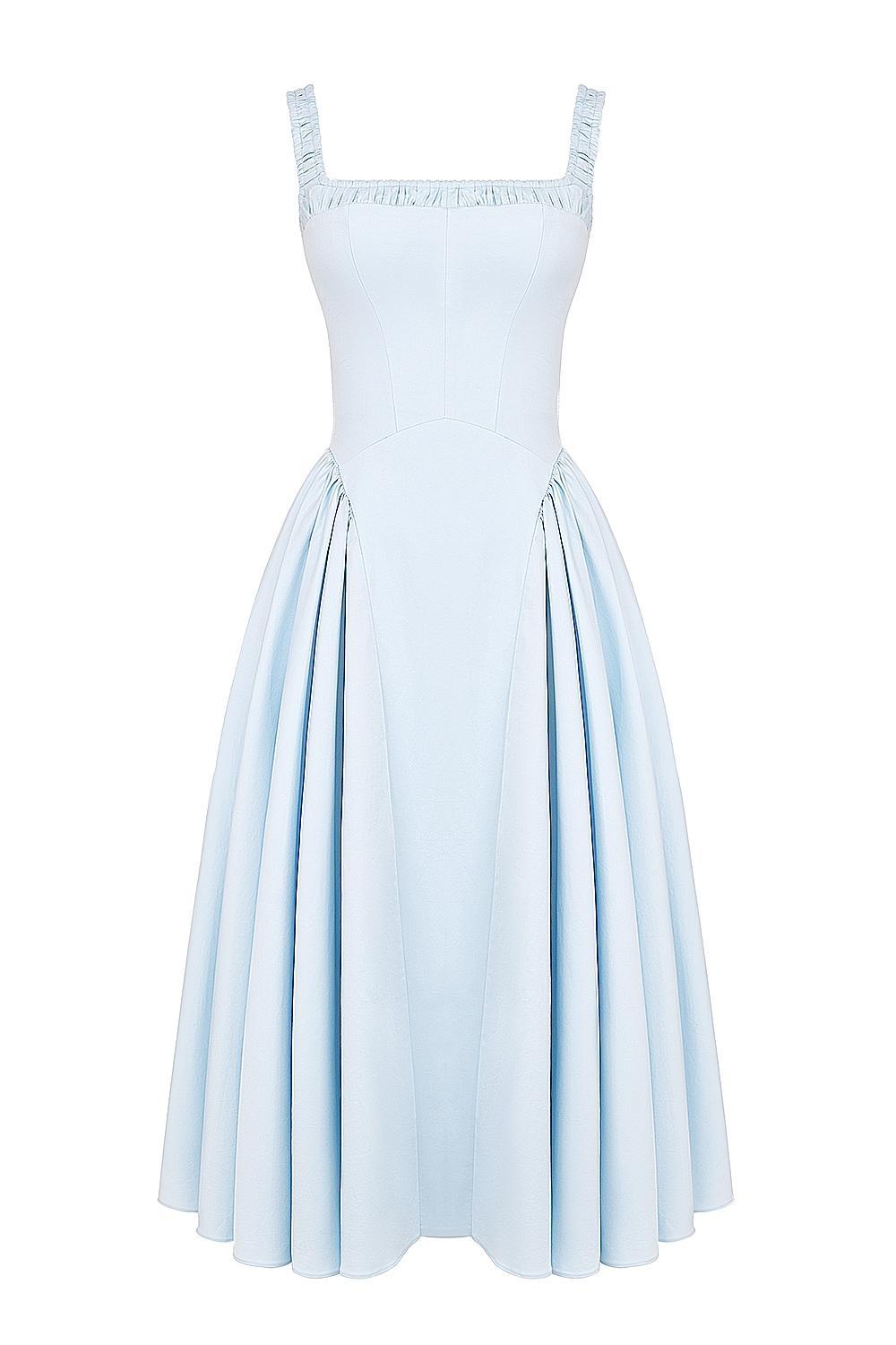 Dorothy Italian Azure Cotton Midi Sundress Product Image