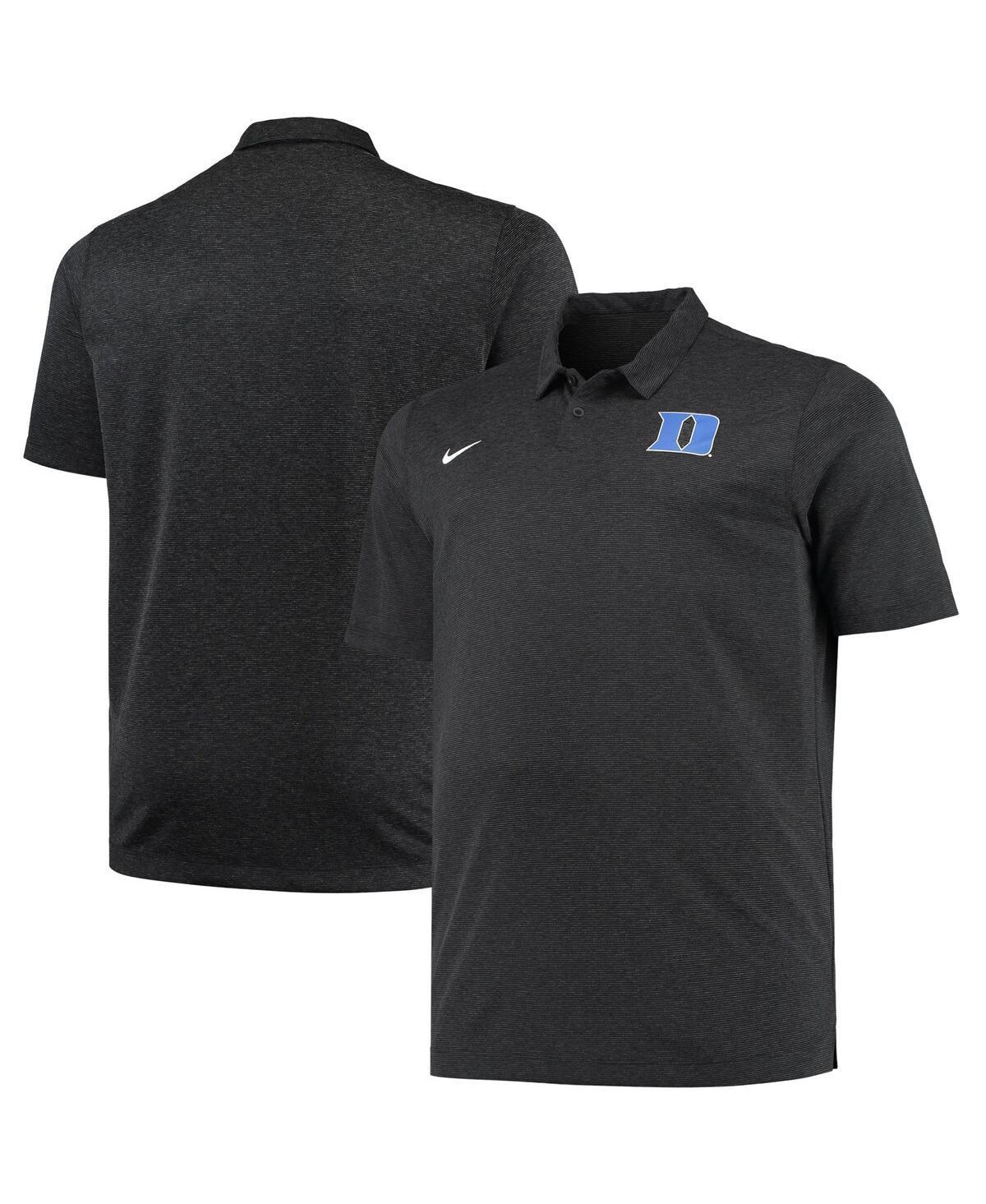 Mens Nike Heathered Black Duke Blue Devils Big and Tall Performance Polo Shirt Product Image