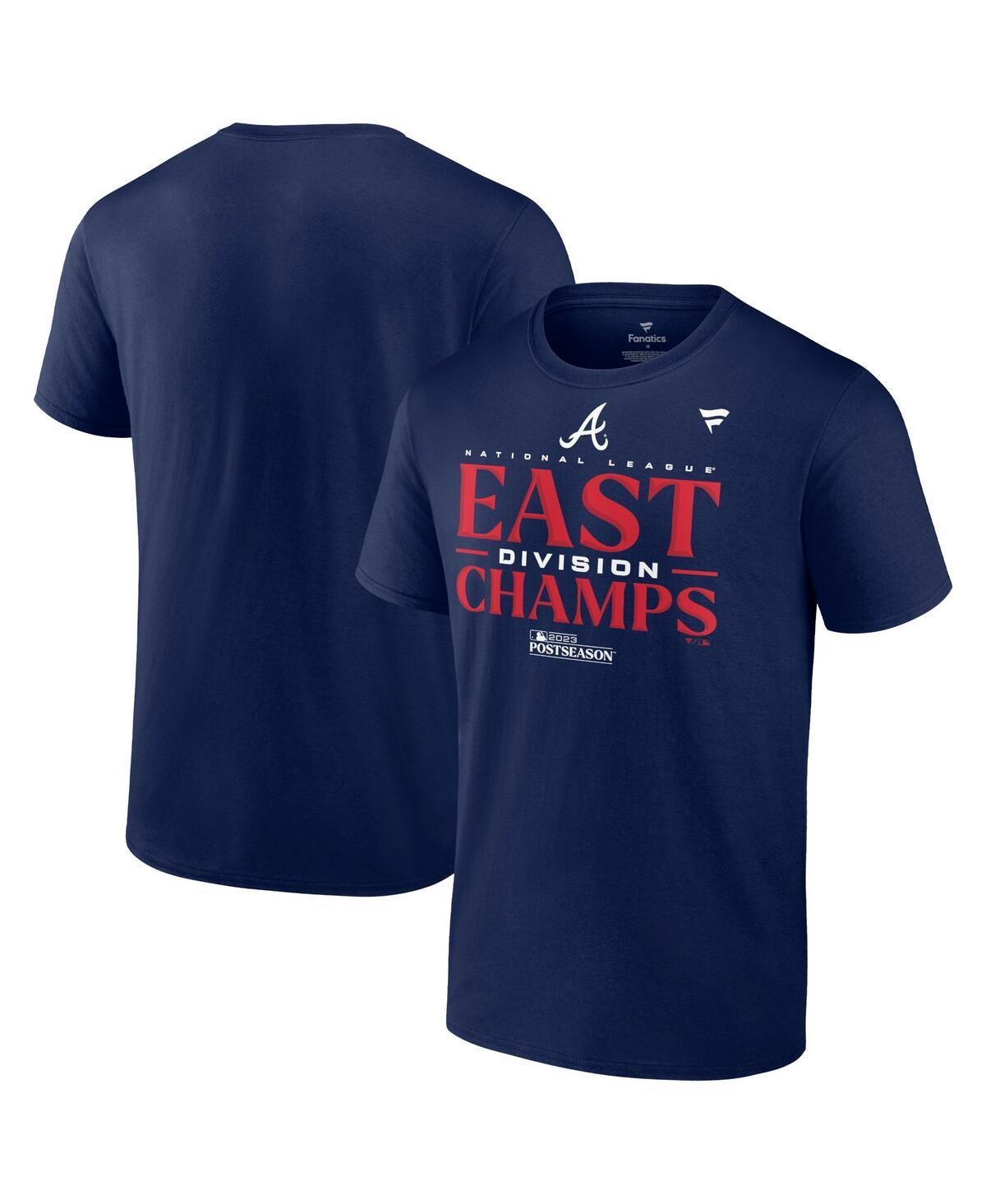 Mens Fanatics Branded Atlanta Braves 2023 NL East Division Champions Locker Room Big & Tall T-Shirt Blue Product Image