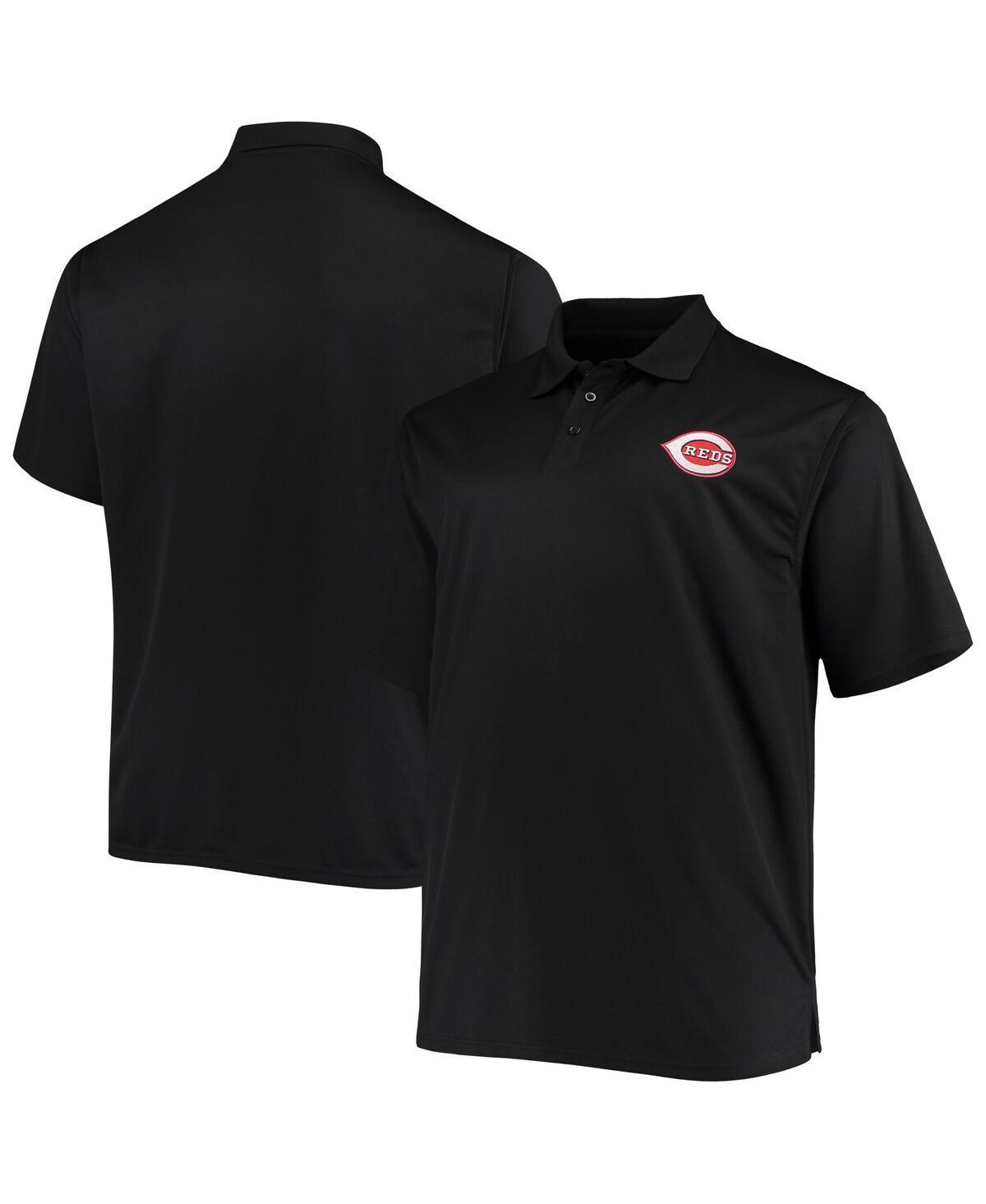 Mens Fanatics Black Cincinnati Reds Big Tall Solid Birdseye Polo Shirt Product Image