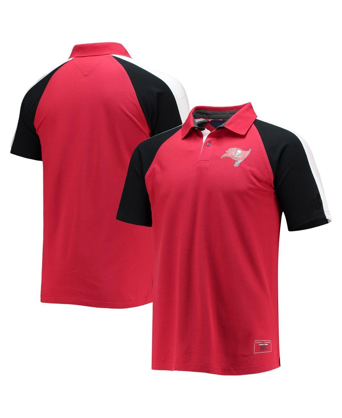 Mens Tommy Hilfiger Red Tampa Bay Buccaneers Holden Raglan Polo Shirt - Red Product Image