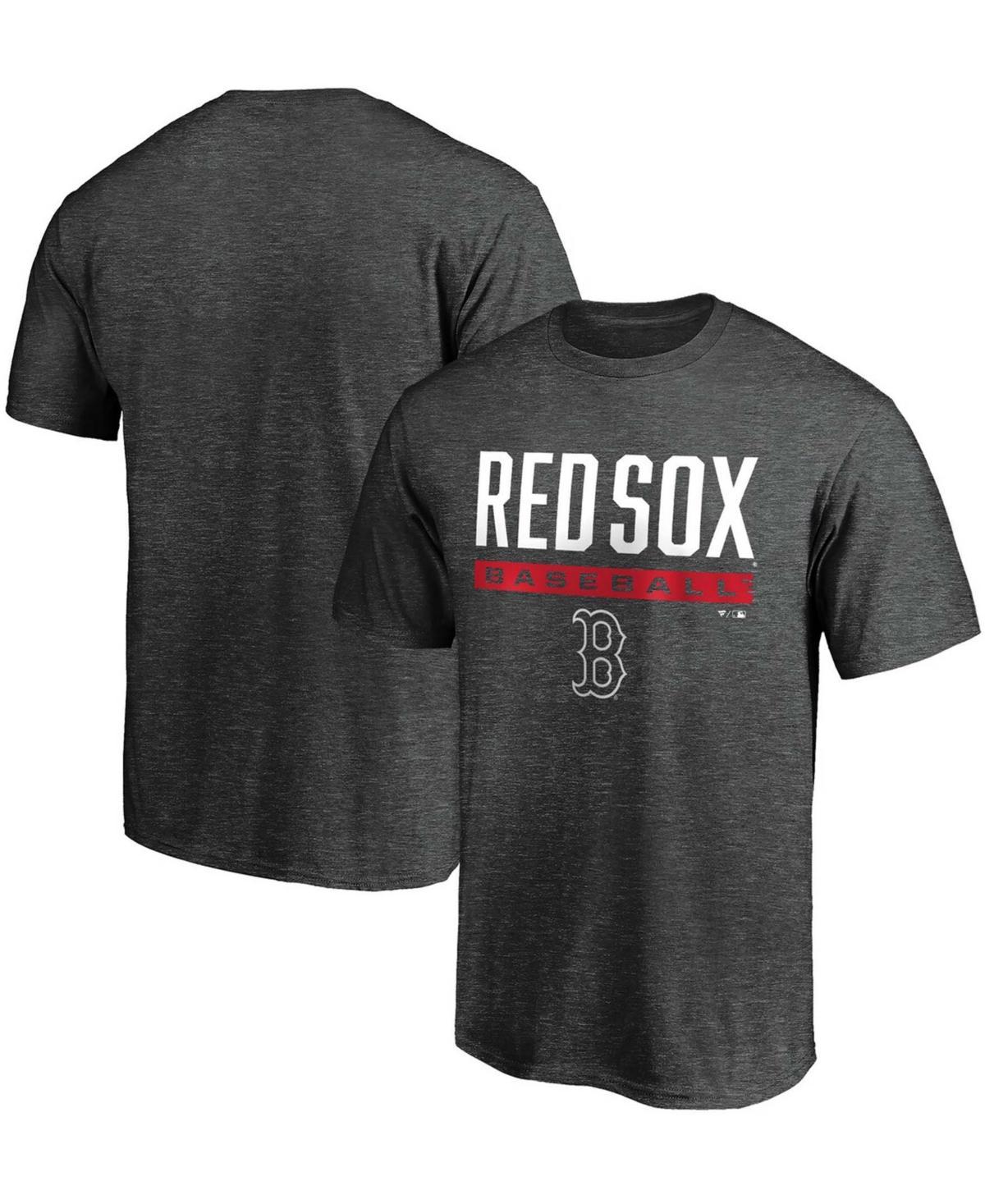 Mens Charcoal Boston Red Sox Win Stripe T-shirt Product Image