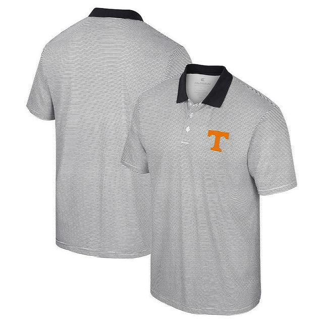 Mens Colosseum /Black Tennessee Volunteers Print Stripe Polo Product Image