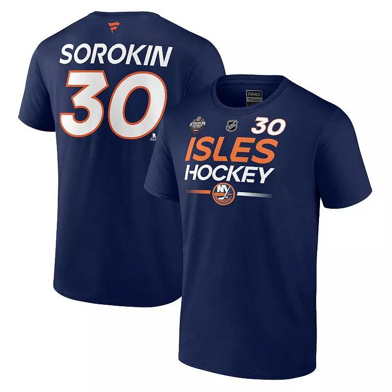 Mens Fanatics Branded Mathew Barzal Royal New York Islanders Authentic Pro Prime Name & Number T-Shirt Product Image