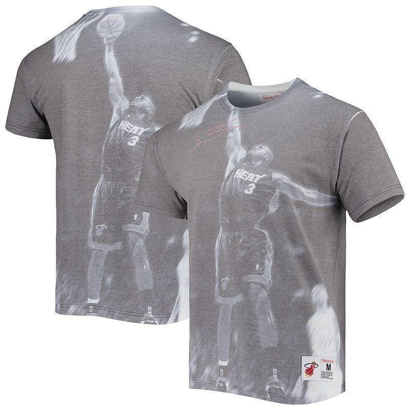 Mens Mitchell & Ness Dwyane Wade Gray Miami Heat Above The Rim Sublimated T-shirt Product Image