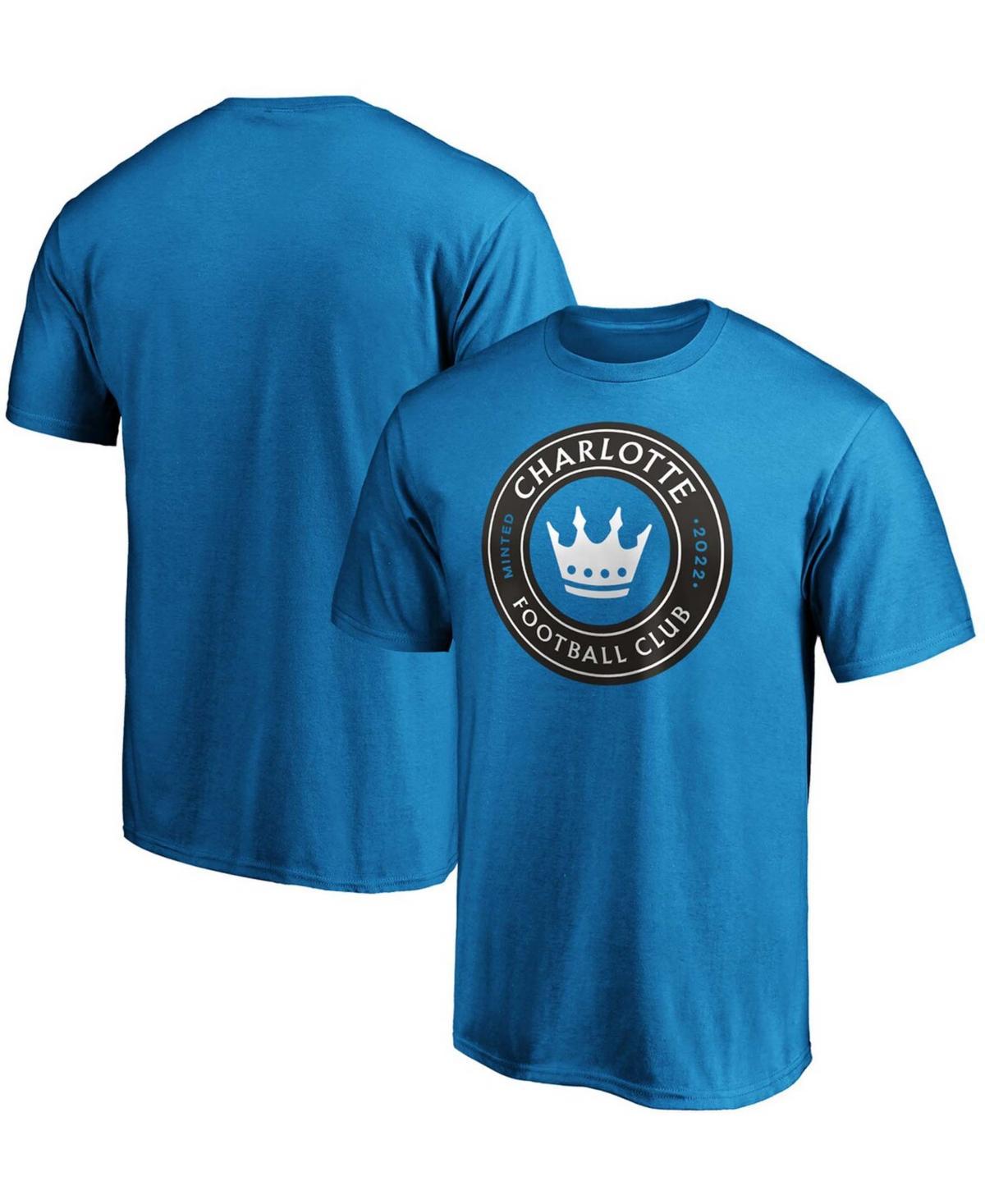 Mens Blue Charlotte Fc Primary Logo T-shirt Product Image