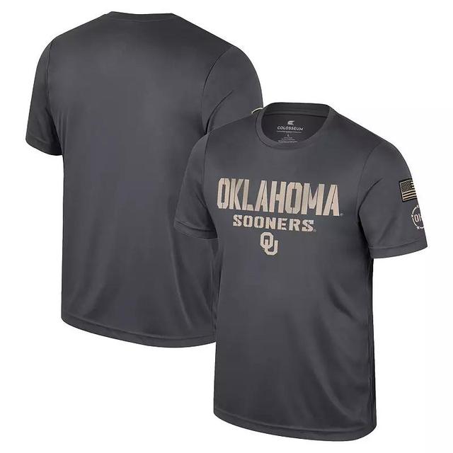 Mens Colosseum Charcoal Oklahoma Sooners OHT Military Appreciation T-Shirt Product Image