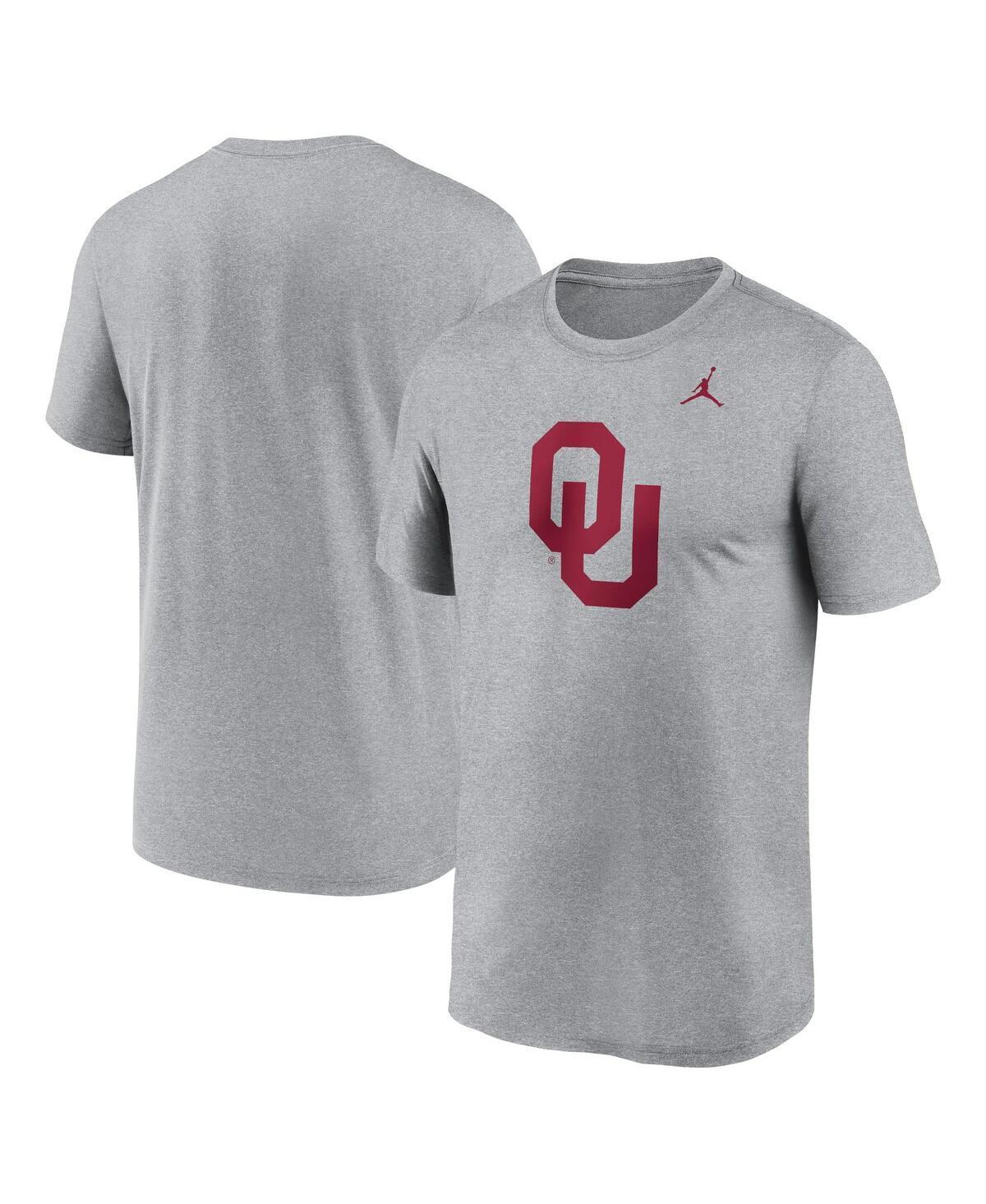 Jordan Mens Heather Gray Oklahoma Sooners Primetime Legend Logo T-Shirt Product Image