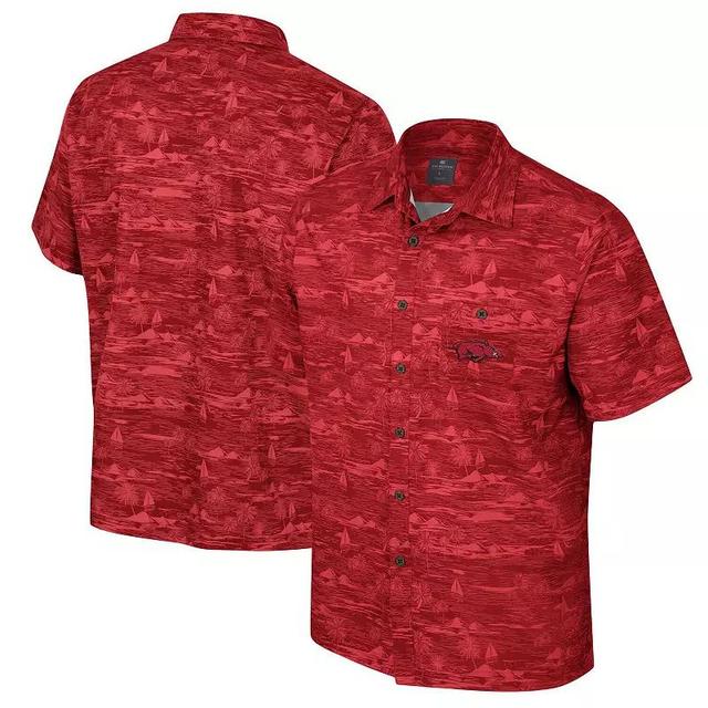 Mens Colosseum Cardinal Arkansas Razorbacks Ozark Button-Up Shirt Product Image