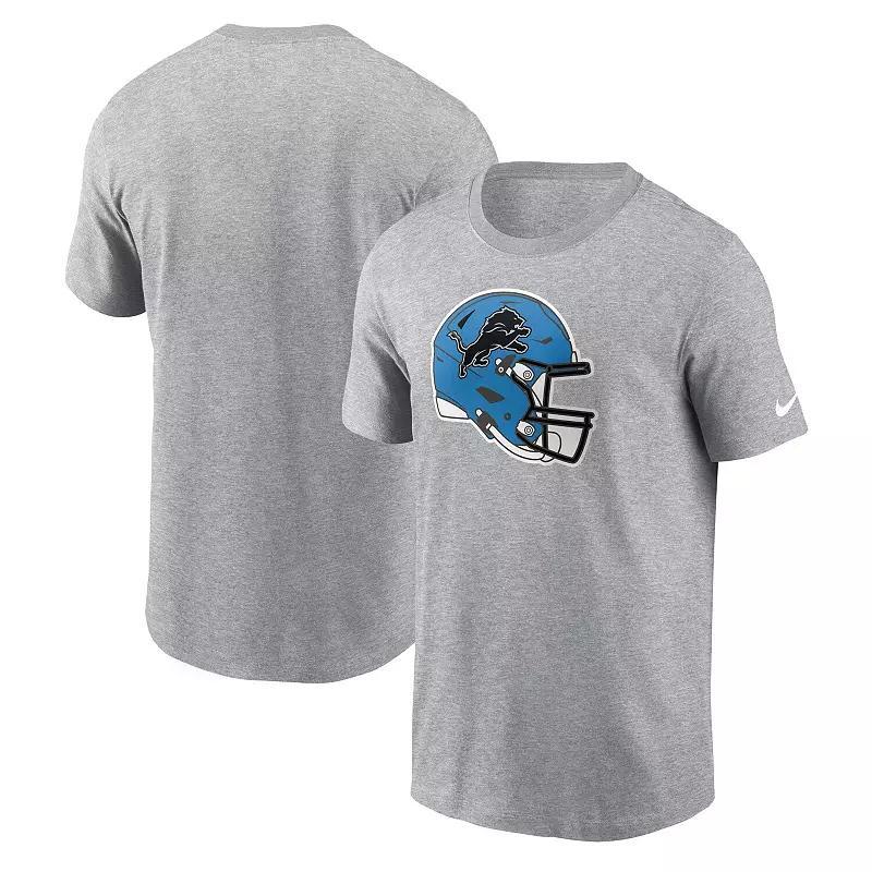 Mens Nike Heather Gray Detroit Lions Essential Logo T-Shirt Product Image