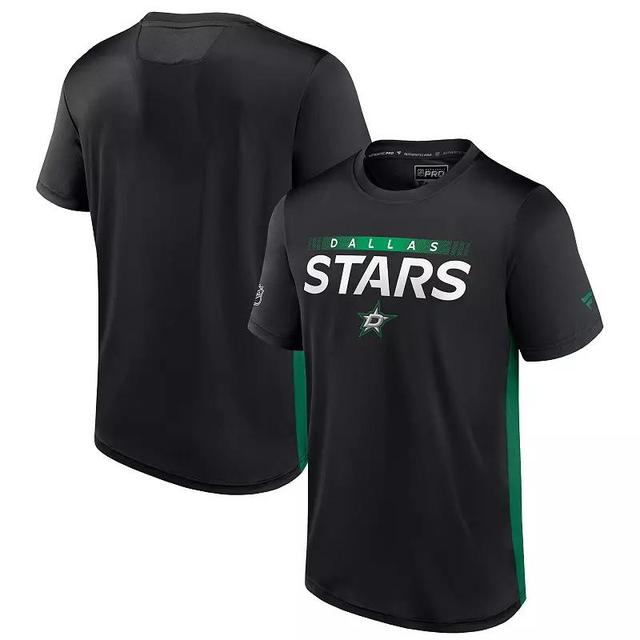 Mens Fanatics Black Dallas Stars Authentic Pro Rink Tech T-Shirt - Black Product Image