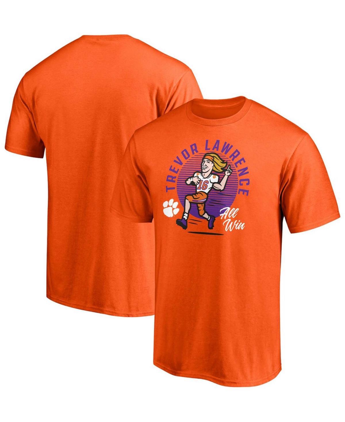 Mens Trevor Lawrence Orange Clemson Tigers Caricature T-shirt Product Image