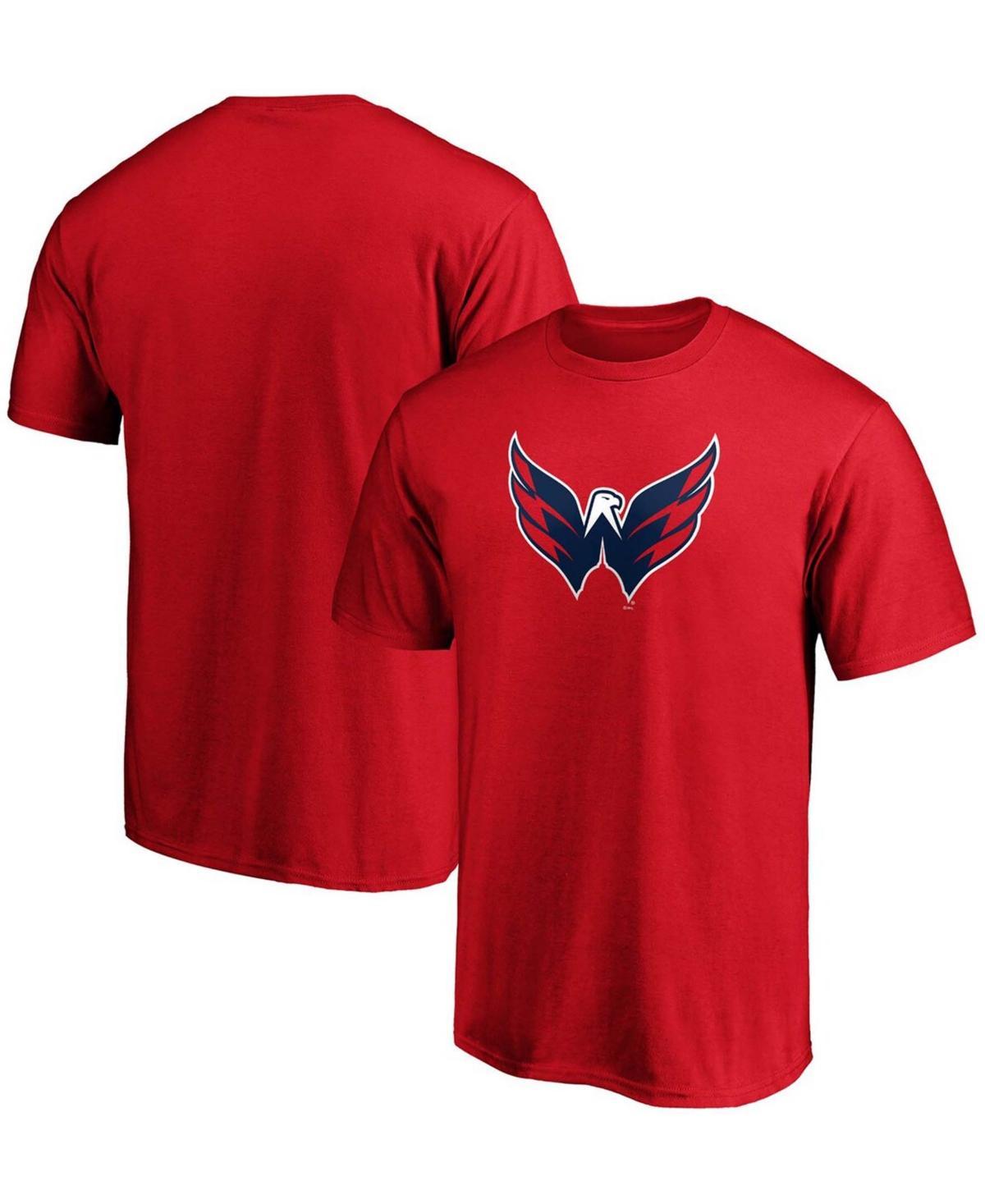 Mens Red Washington Capitals Primary Team Logo T-shirt Product Image