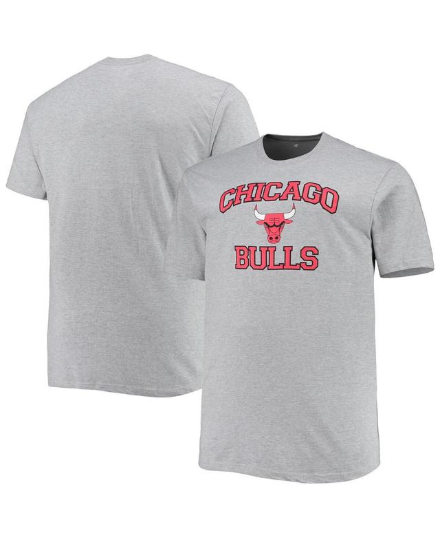 Mens Heathered Gray Chicago Bulls Big and Tall Heart and Soul T-shirt Product Image