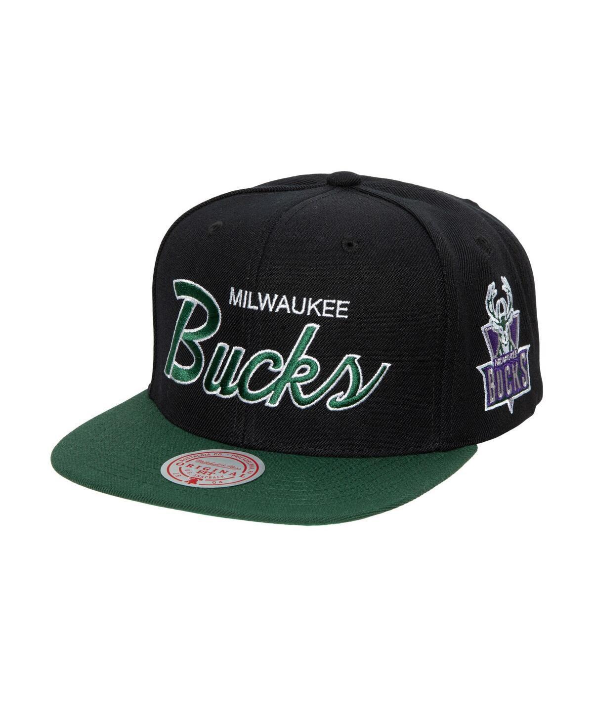 Mens Mitchell & Ness Milwaukee Bucks Hardwood Classics MVP Team Script 2.0 Snapback Hat Product Image