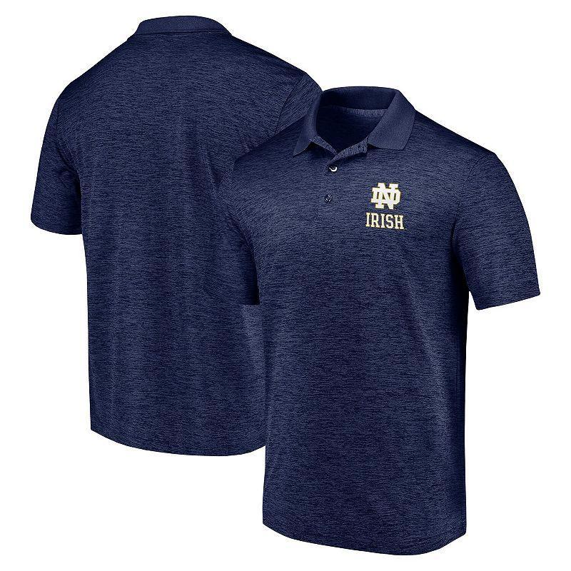 Mens Fanatics Branded Heather Notre Dame Fighting Irish Primary Logo Polo Blue Product Image