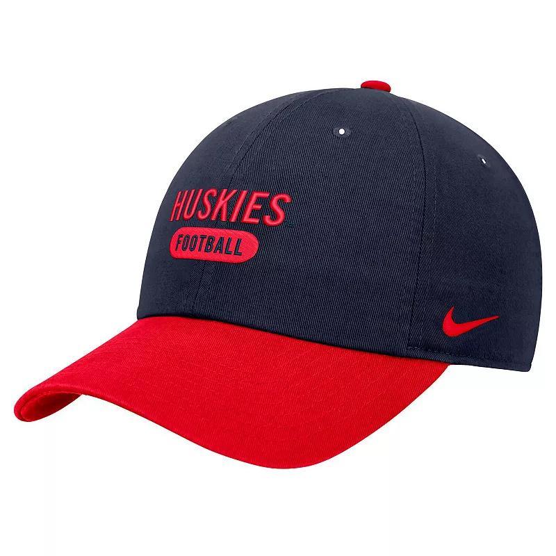 Mens Nike UConn Huskies Colorblock Club Adjustable Hat, Blue Product Image