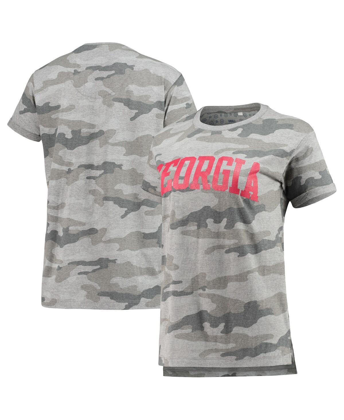 Womens Pressbox Camo Georgia Bulldogs T-shirt Product Image