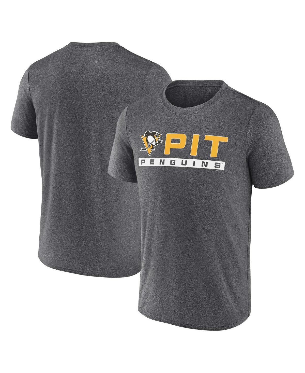 Mens Fanatics Branded Heather Charcoal Pittsburgh Penguins Playmaker T-Shirt Product Image