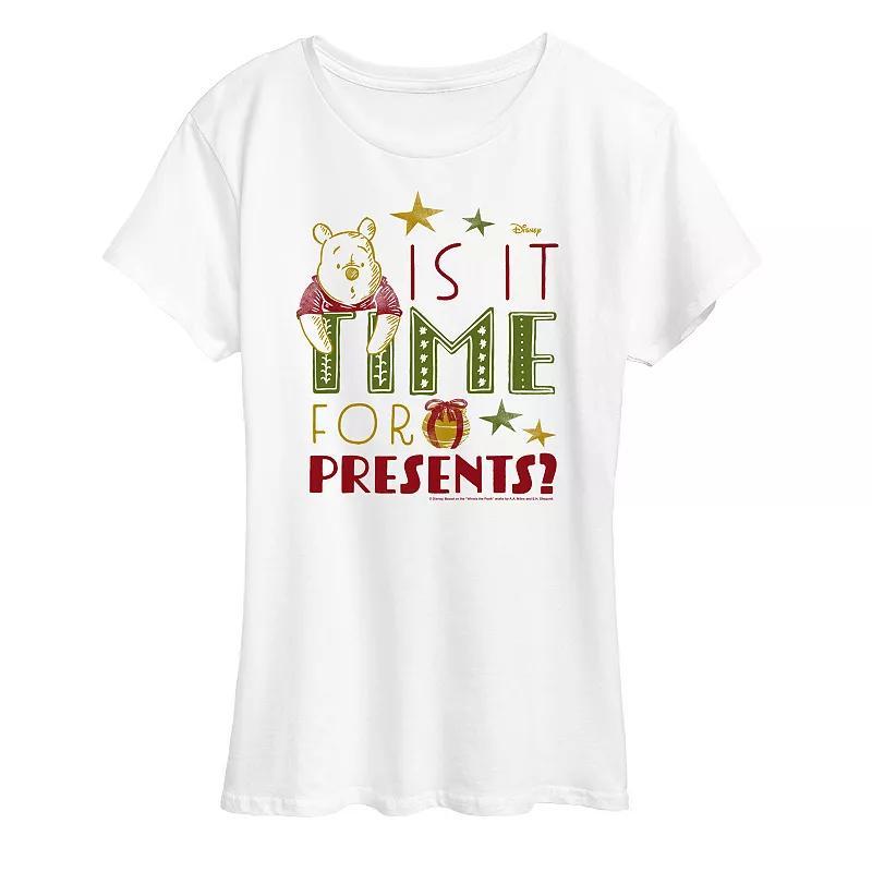 Disneys Winnie The Pooh Womens Presents Graphic Tee, Girls Product Image