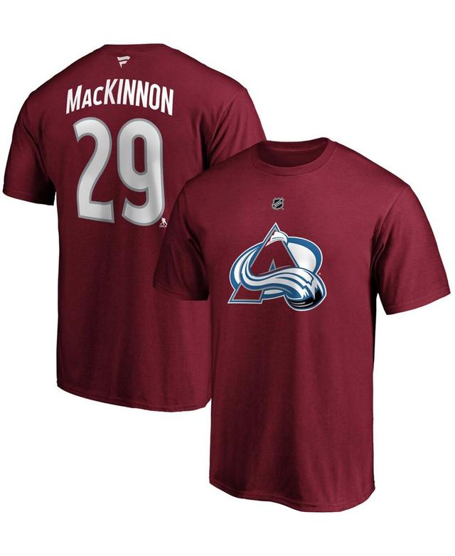 Mens Cale Makar Burgundy Colorado Avalanche Authentic Stack Player Name and Number T-shirt Product Image