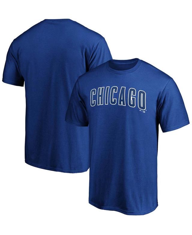 Mens Fanatics Branded Royal Chicago Cubs Official Wordmark T-Shirt Product Image