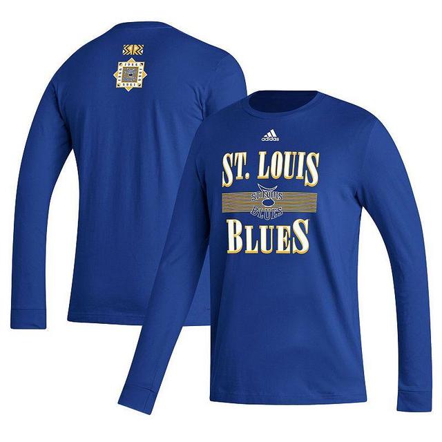 Mens adidas Royal St. Louis Blues Reverse Retro 2.0 Fresh Playmaker Long Sleeve T-Shirt Product Image