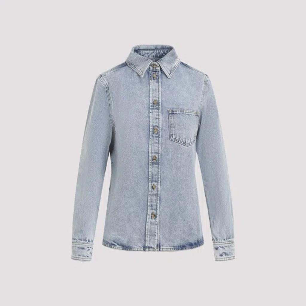 Petite Denim Shirt In  Cool Blue Product Image