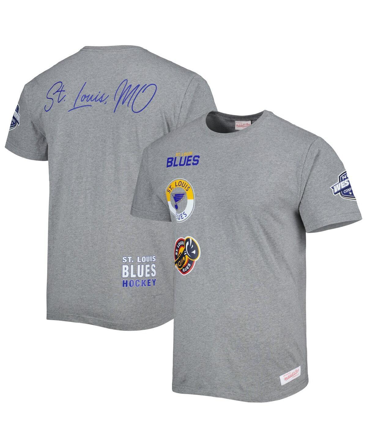 Mens Mitchell & Ness Heather Gray St. Louis Blues City Collection T-Shirt Product Image