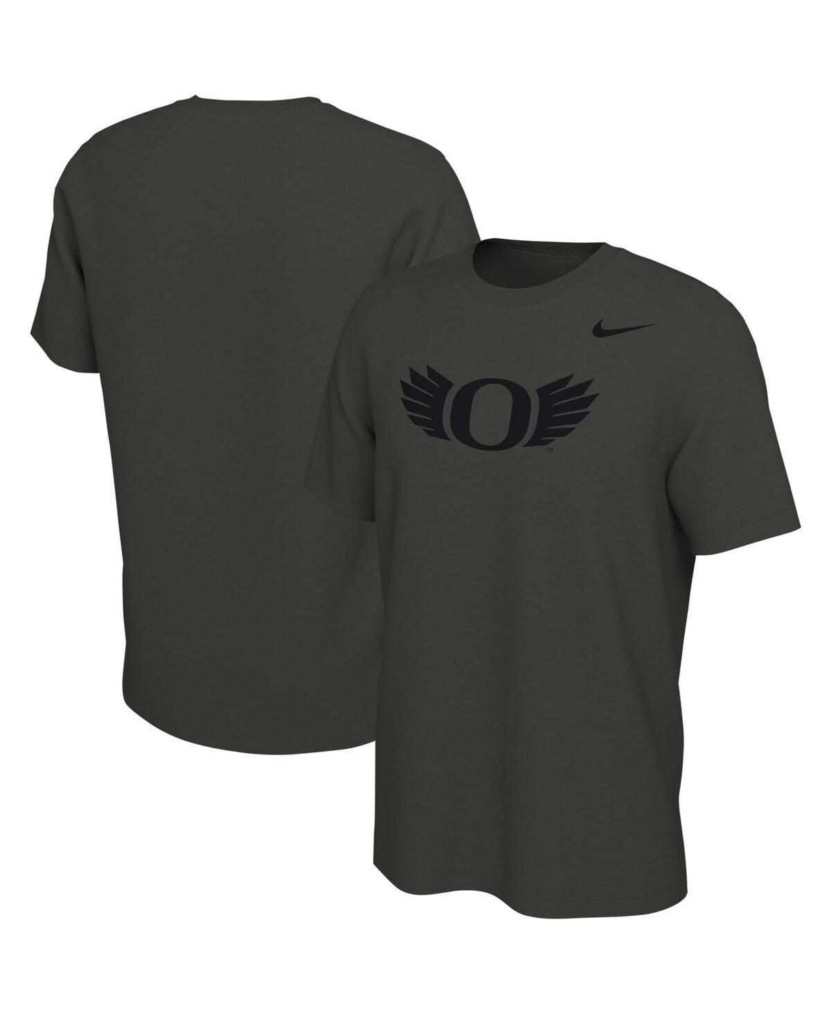 Mens Nike Olive Distressed Oregon Ducks Wings T-shirt Product Image