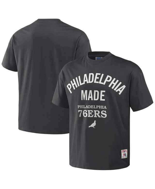 Mens Nba x Staple Anthracite Philadelphia 76ers Heavyweight Oversized T-shirt Product Image