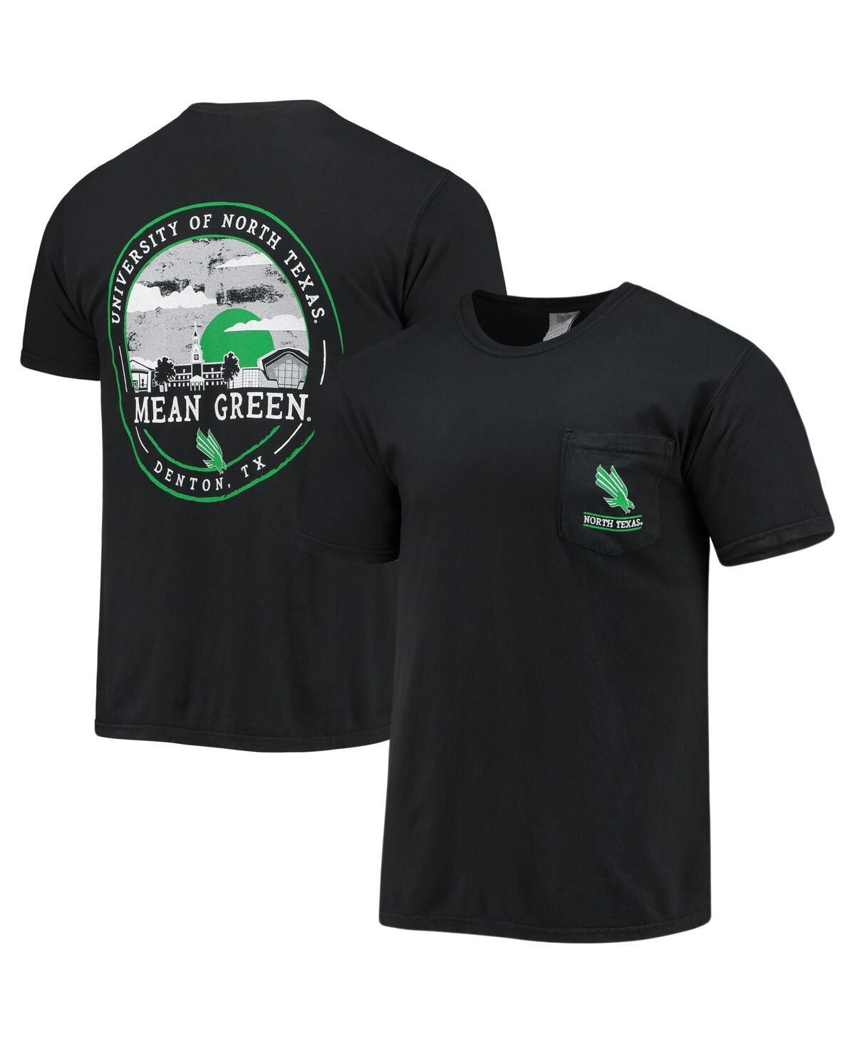 Mens Black North Texas Mean Green Circle Campus Scene T-Shirt Product Image