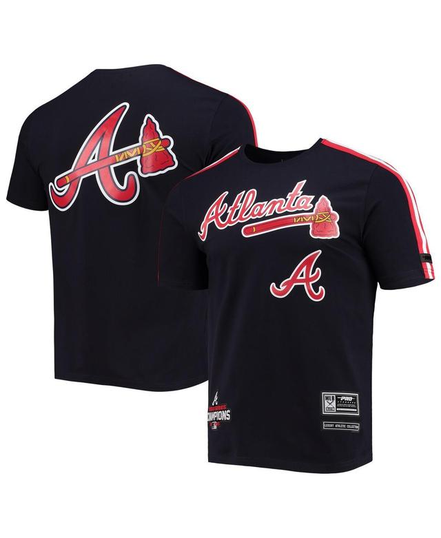 Mens Pro Standard Navy Atlanta Braves Taping T-shirt - Navy Product Image