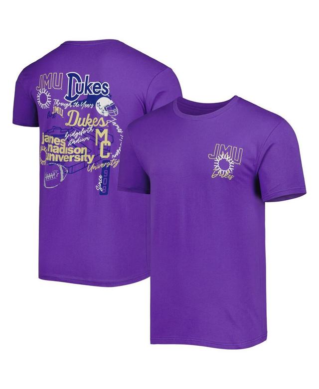 Mens Purple James Madison Dukes Through the Years T-Shirt Product Image