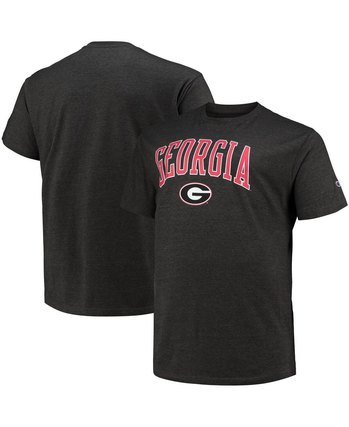 Mens Champion Heathered Charcoal Georgia Bulldogs Big & Tall Arch Over Wordmark T-Shirt Product Image