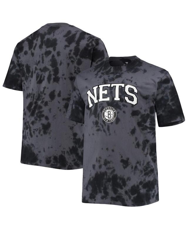 Mens Brooklyn Nets Big & Tall Marble Dye Tonal Performance T-Shirt Product Image