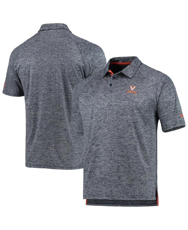 Mens Colosseum Heathered Navy Virginia Cavaliers Down Swing Raglan Team Polo Blue Product Image